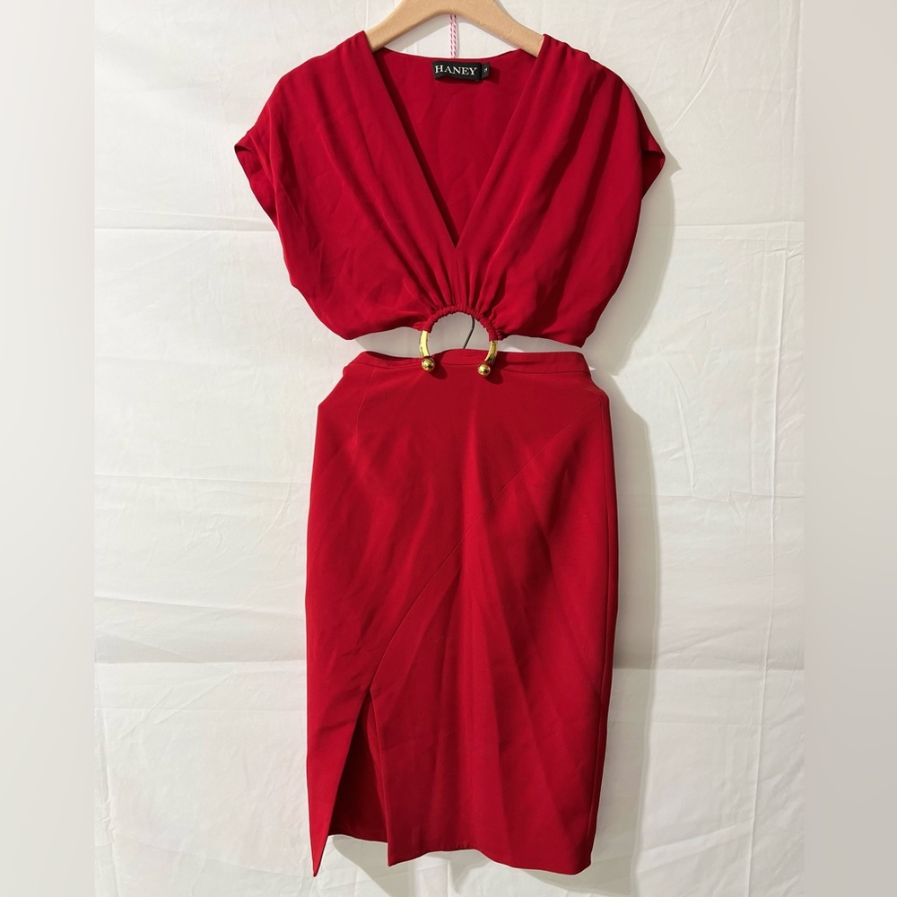 HANEY
 
Kerr Cut-out Dress - Red
